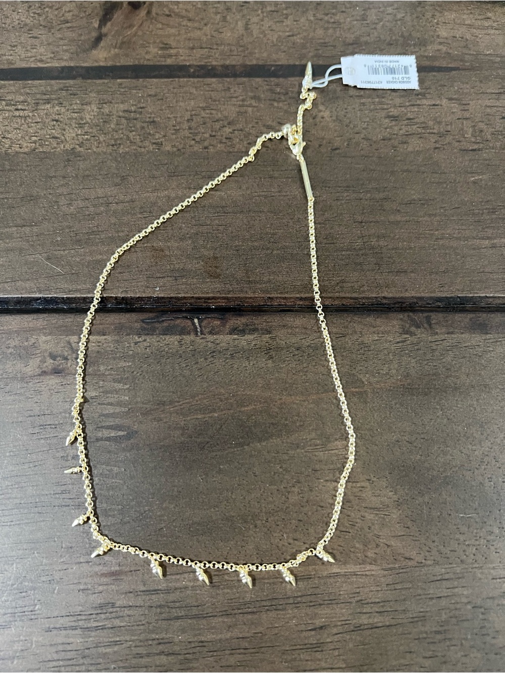 Kendra Scott Gold Spike Chain Choker Necklace